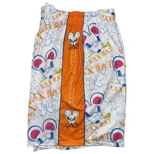 Flow Society Men’s Size L White Lax Rat Lacrosse Performance Shorts
